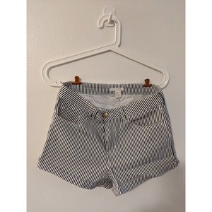 H&M striped mini shorts